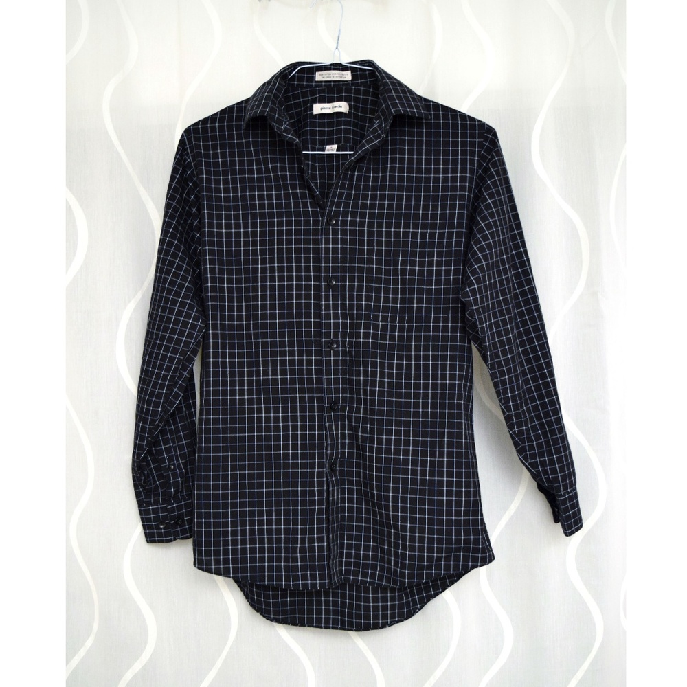 PIERRE CARDIN Fitted Checkered Button Up Shirt